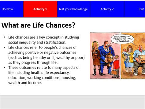 life chances examples.